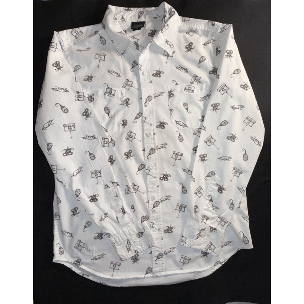 Fantastic Beasts Hot Topic Mens Medium Button Front Long Sleeve Exclusive